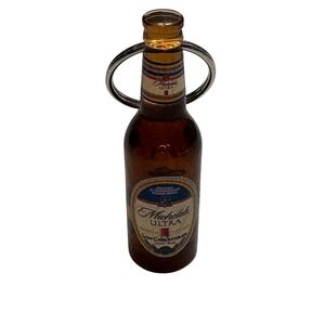 Michelob Ultra Beer Bottle Keychain with Integrated‎ Bottle Opener Brown 3 Inch
